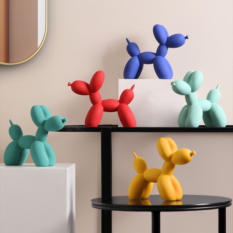 Decorative Sculpture Resin 21.5 cm Balloon Dog Modern Living Room Office Abstract Ornament Gift | Thomler