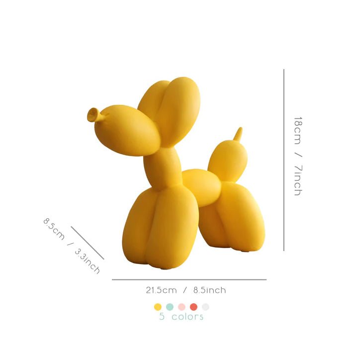 Decorative Sculpture Resin 21.5 cm Balloon Dog Modern Living Room Office Abstract Ornament Gift | Thomler