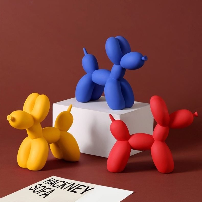 Decorative Sculpture Resin 21.5 cm Balloon Dog Modern Living Room Office Abstract Ornament Gift | Thomler