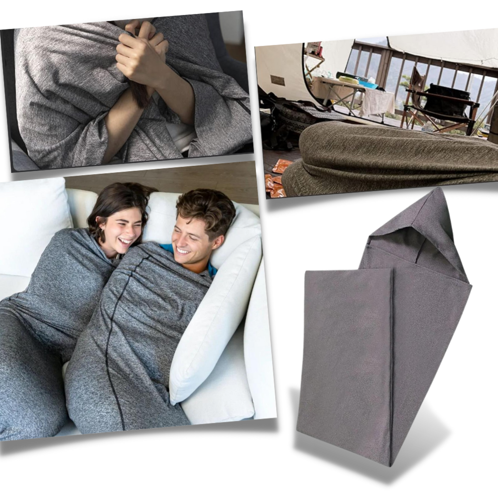 Hooded Wearable Throw Blanket with Hood for Adults & Kids – Cozy Fleece Wrap for Travel, Home, Lounge – Machine Washable | Thomler