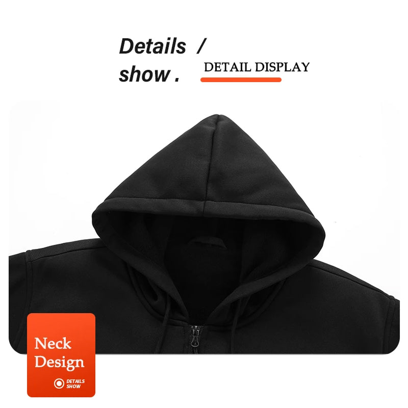 Electric Heated Hoodie with 17 Heating Zones & Dual Temperature Controls for Winter Warmth | Thomler