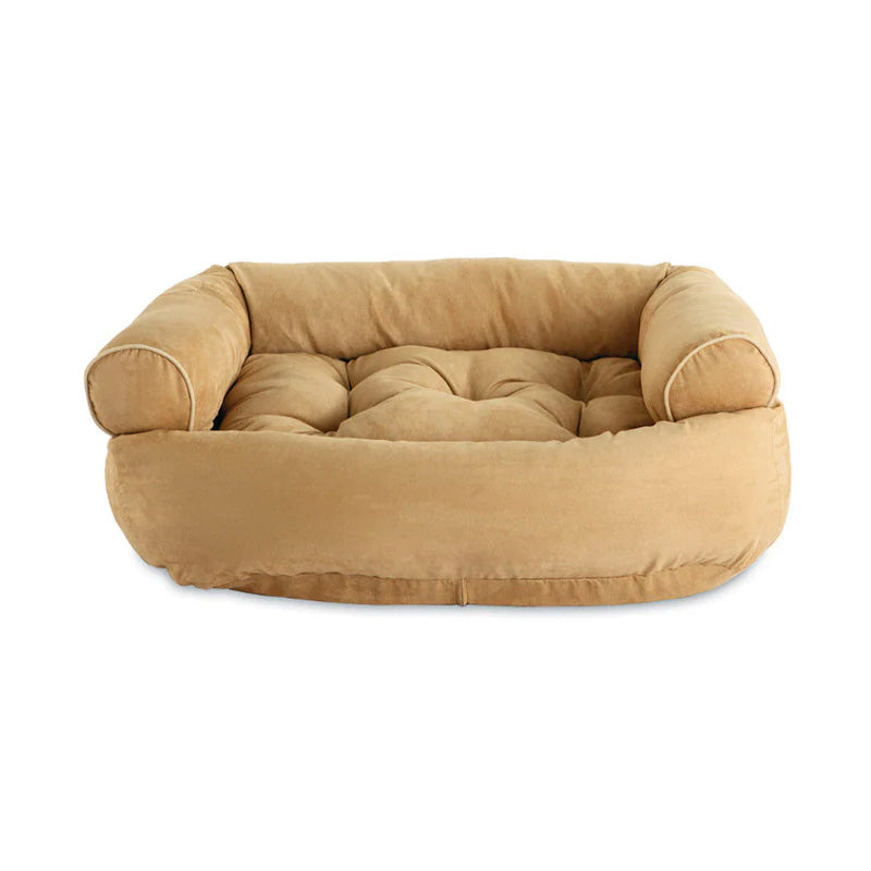 Orthopedic Dog Sofa Bed with Extra Cushioning for Joint Support & Anxiety Relief | Raised Bolster Pet Couch for Small Medium Large Dogs | Thomler