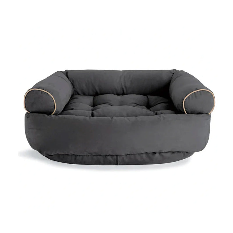 Orthopedic Dog Sofa Bed with Extra Cushioning for Joint Support & Anxiety Relief | Raised Bolster Pet Couch for Small Medium Large Dogs | Thomler