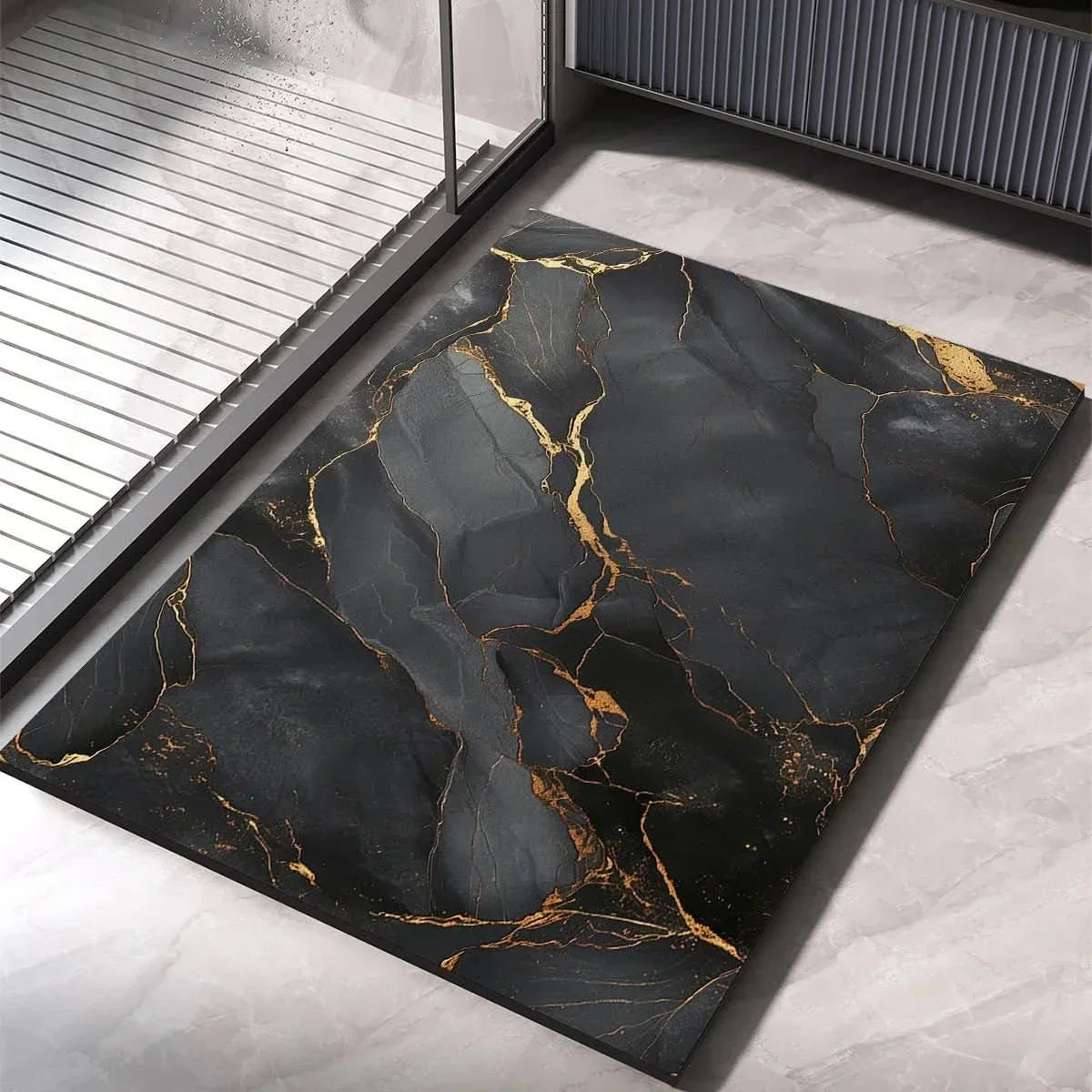 Fast-Drying Diatomaceous Earth Bath Mat with Non-Slip Base for Shower & Bathroom | Thomler