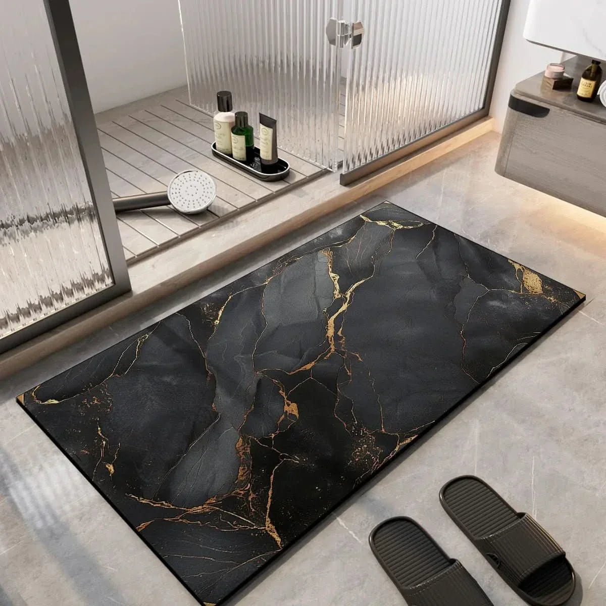 Fast-Drying Diatomaceous Earth Bath Mat with Non-Slip Base for Shower & Bathroom | Thomler