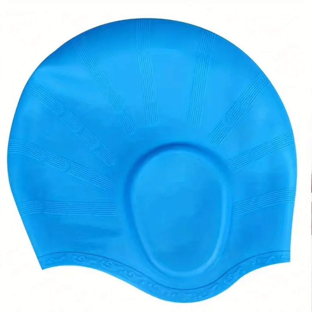 Silicone Swim Cap with Ear Pockets for Pool Training & Long Hair Protection – Waterproof & Tear-Resistant | Thomler
