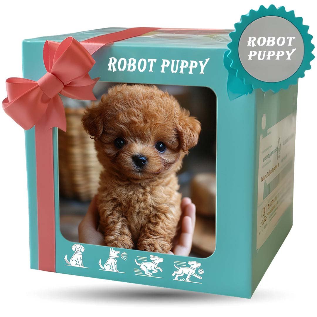 Robot Puppy Soft Fur Battery Powered Interactive Companion Toy For Children Seniors Plush Pet Gift | Thomler