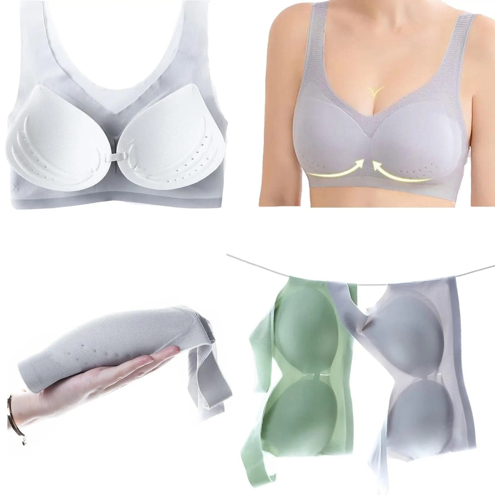 Wireless Cooling Comfort Bra – Breathable Seamless Support with Lymphatic Wellness Technology for Women | Thomler