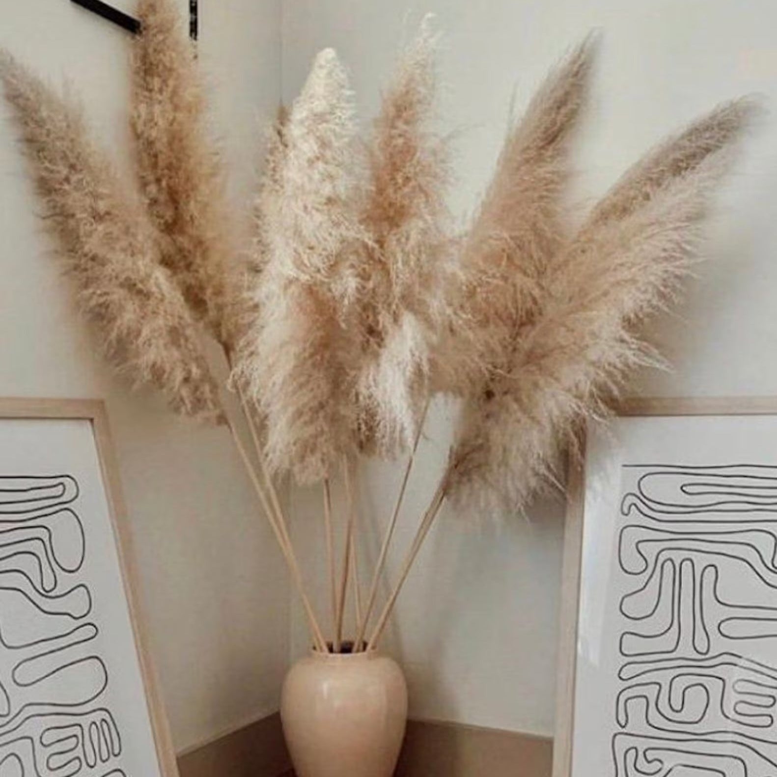 Decorative Dried Grass Plumes 15.7–29.5 in Natural Home Wedding Vase Arrangement | Thomler