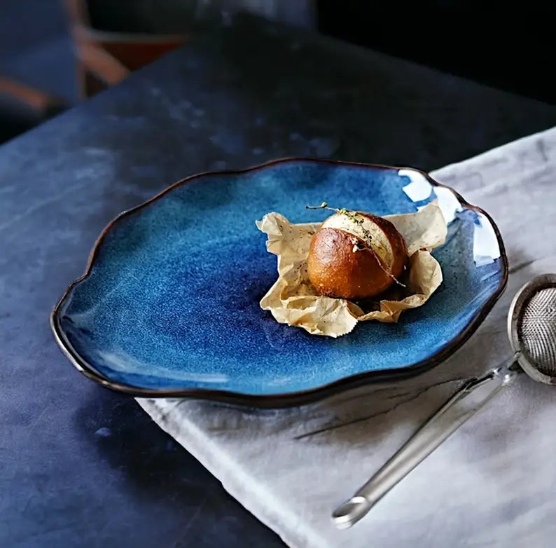 Dinnerware Set Bone China 10.5 in Unique Color Handcrafted Plates for Dining Entertaining Tableware Collection | Thomler