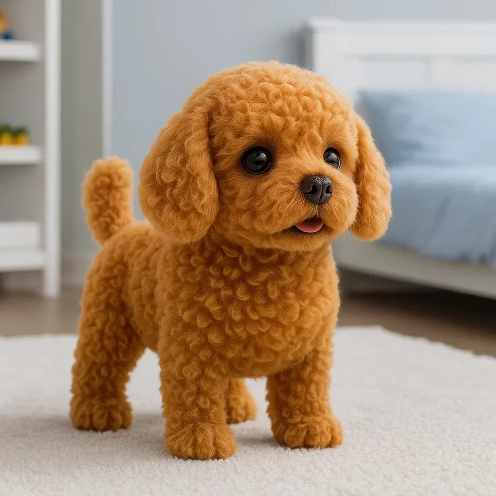 Robot Dog Plush Interactive 17.0 cm Walking Barking Touch Sensor Companion Toy Gift | Thomler