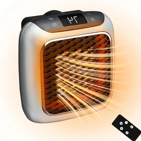 Wall-Mount Space Heater 800W Ceramic Mini Room Warmer with Digital Thermostat Timer for Bedroom Office Dorm | Thomler