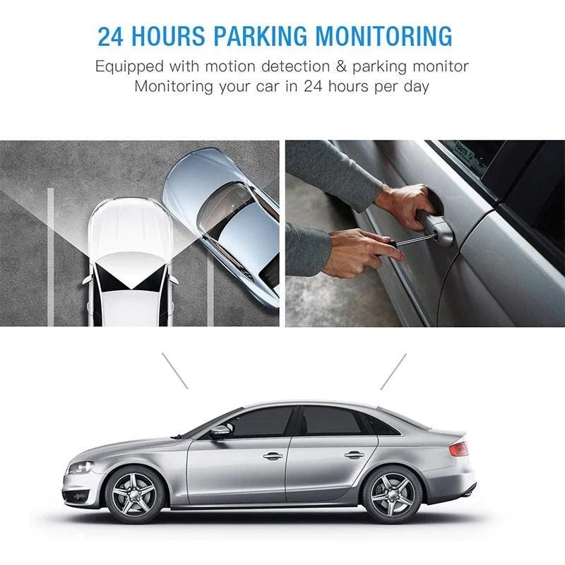 Dual-Camera Vehicle Recording System with Night Vision & Wide-Angle Coverage for Front and Rear | Thomler