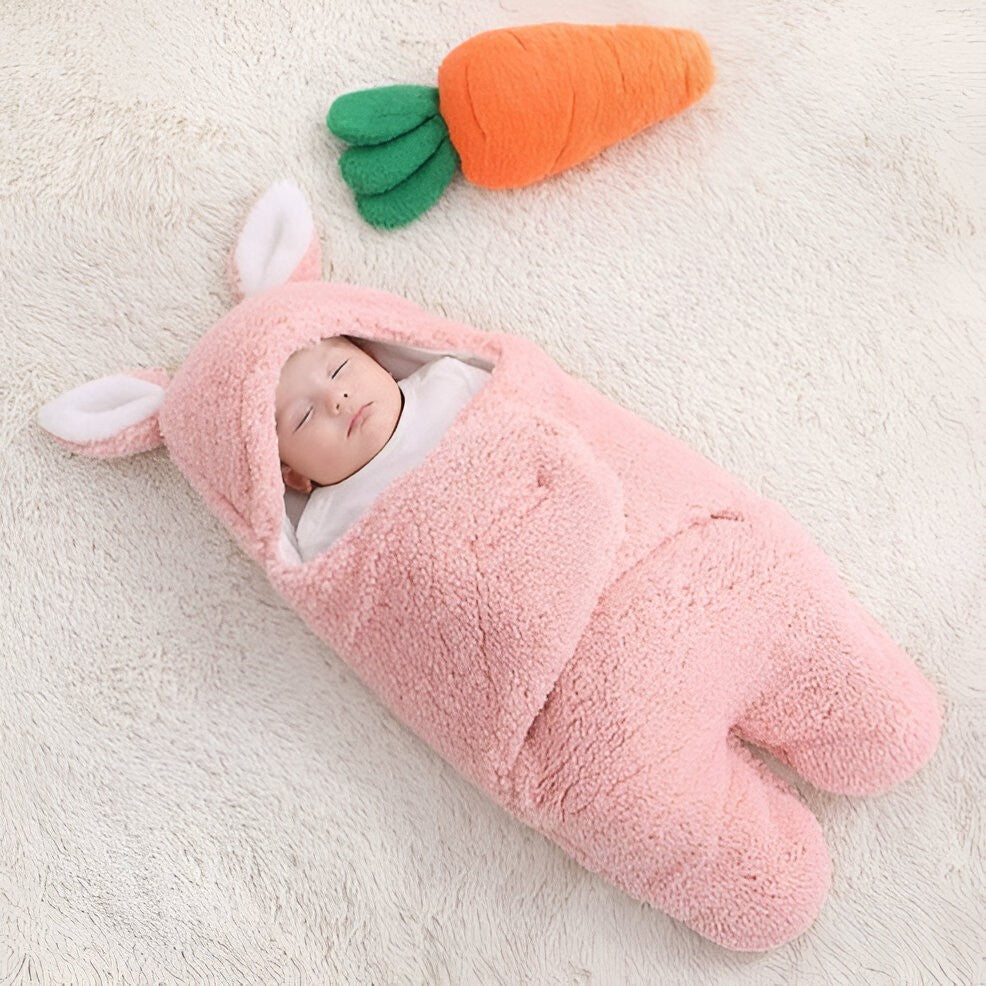 Soft Infant Wrap Blanket for Newborns & Toddlers – Machine Washable Cozy Swaddle for Crib, Stroller & Travel – 4 Colors | Thomler