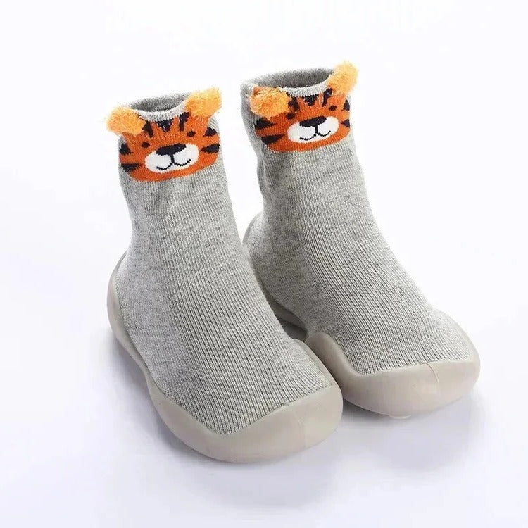 Toddler Grippy Slipper Socks with Anti-Slip Soles & Animal Prints for Boys & Girls Infants & Toddlers Indoor Home Wear | Thomler