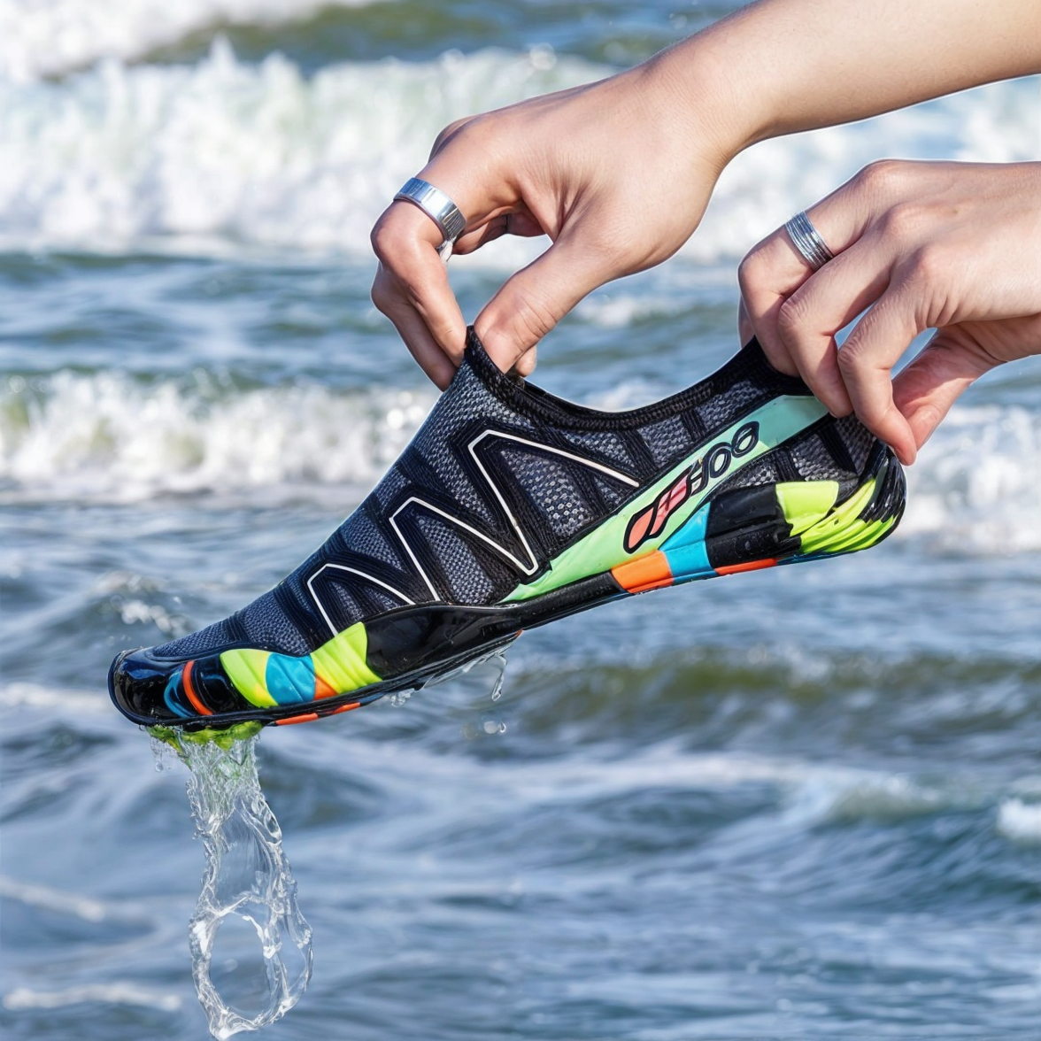 Quick-Dry Water Shoes for Swimming, Beach & Water Sports | Lightweight Aqua Socks with Drainage Holes & Anti-Slip Sole | Barefoot Wet | Thomler