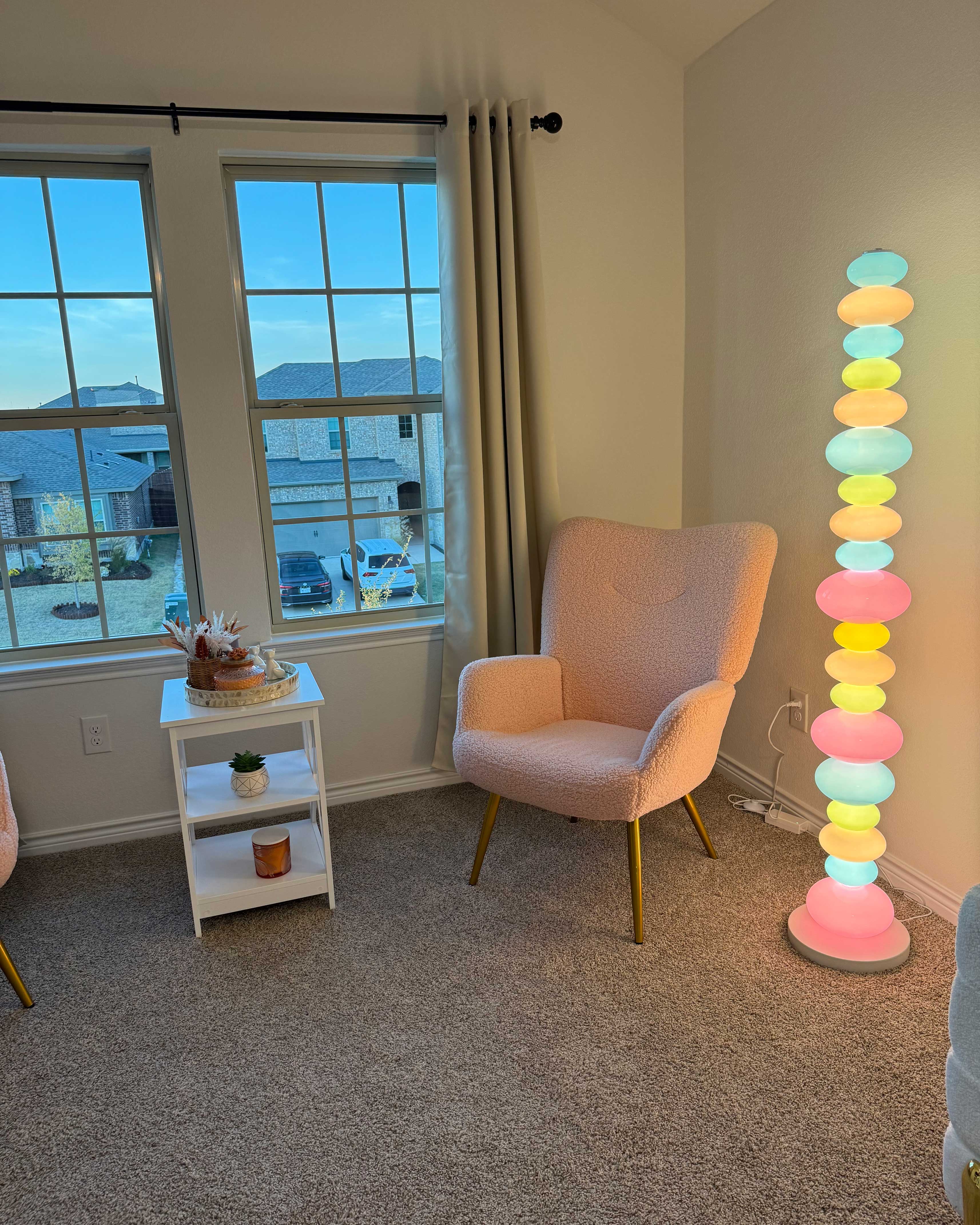 Floor Lamp Acrylic Candy Column 63 in Decorative Living Room Bedroom Lighting Accent | Thomler