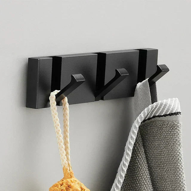 Space-Saving Folding Wall Hook | Stainless Steel Heavy Duty Coat Hook for Bathroom Towels, Bedroom Closet & Entryway | Modern Minimalist | Thomler
