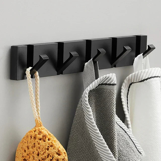 Space-Saving Folding Wall Hook | Stainless Steel Heavy Duty Coat Hook for Bathroom Towels, Bedroom Closet & Entryway | Modern Minimalist | Thomler