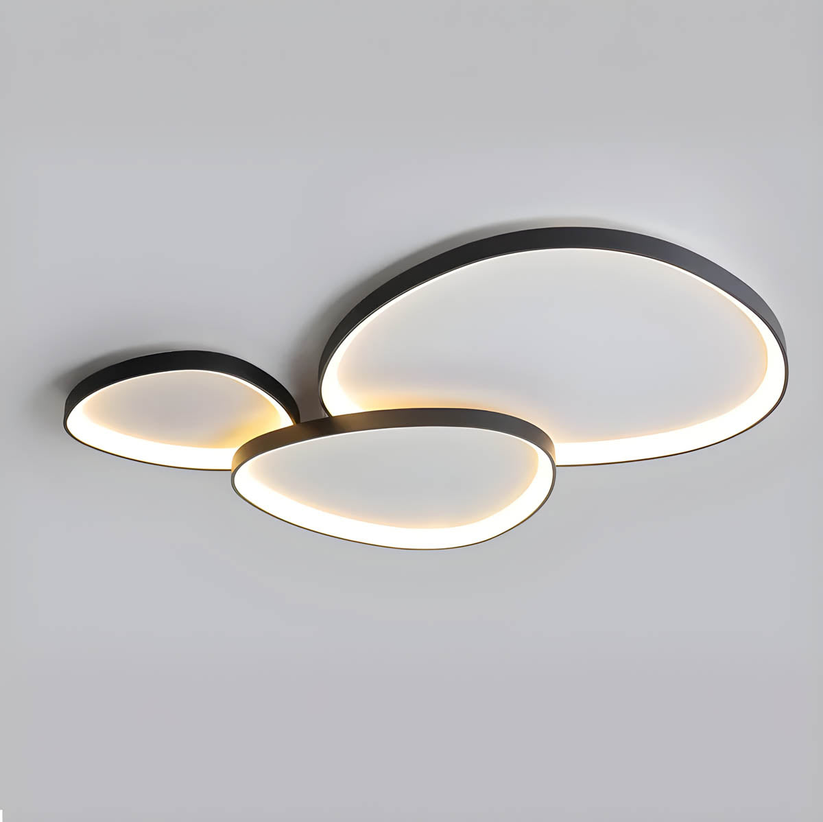 Ceiling Light Iron LED 90.0 cm Black Living Room Bedroom Dimmable Modern Flush Mount Lighting Fixture | Thomler