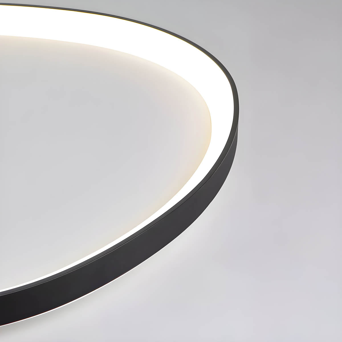 Ceiling Light Iron LED 90.0 cm Black Living Room Bedroom Dimmable Modern Flush Mount Lighting Fixture | Thomler