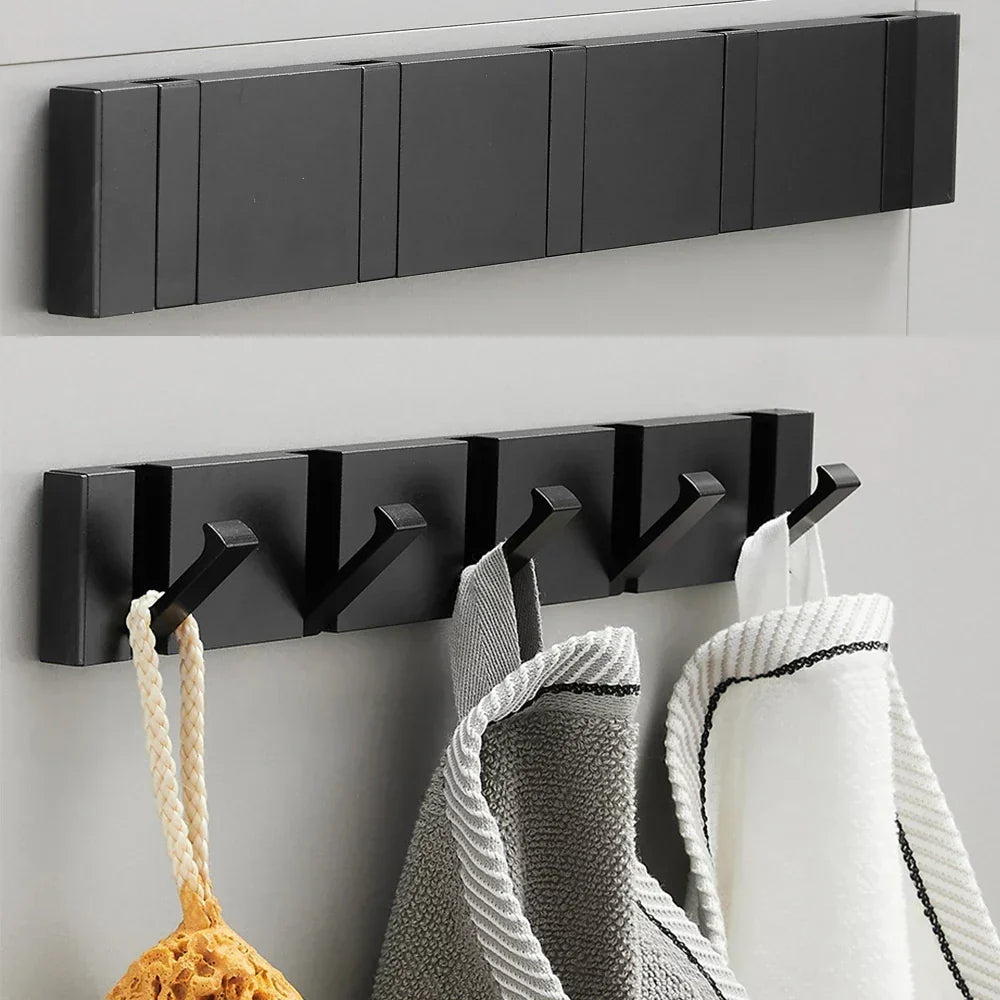 Space-Saving Folding Wall Hook | Stainless Steel Heavy Duty Coat Hook for Bathroom Towels, Bedroom Closet & Entryway | Modern Minimalist | Thomler