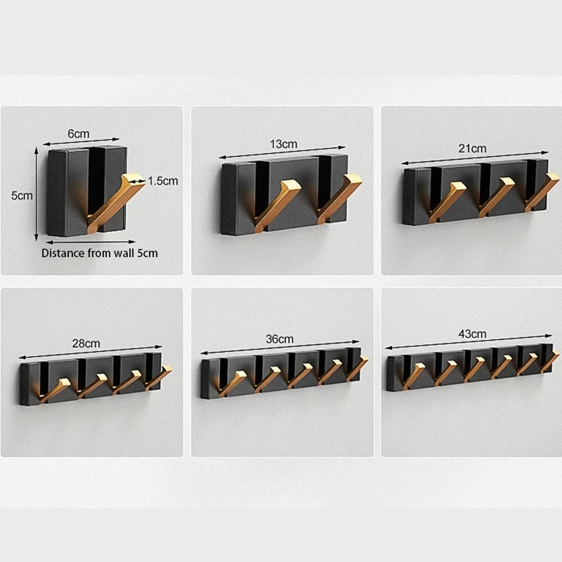 Space-Saving Folding Wall Hook | Stainless Steel Heavy Duty Coat Hook for Bathroom Towels, Bedroom Closet & Entryway | Modern Minimalist | Thomler
