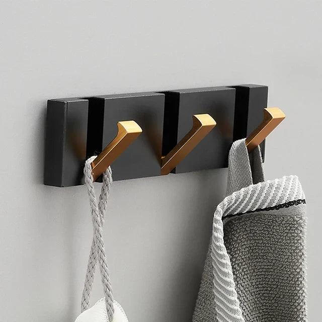 Space-Saving Folding Wall Hook | Stainless Steel Heavy Duty Coat Hook for Bathroom Towels, Bedroom Closet & Entryway | Modern Minimalist | Thomler