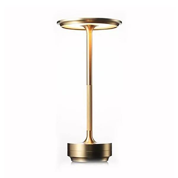Rechargeable LED Table Lamp Touch Control 4 Brightness Levels Waterproof IP66 Metal Portable Battery Operated for Bedroom Living Room | Thomler