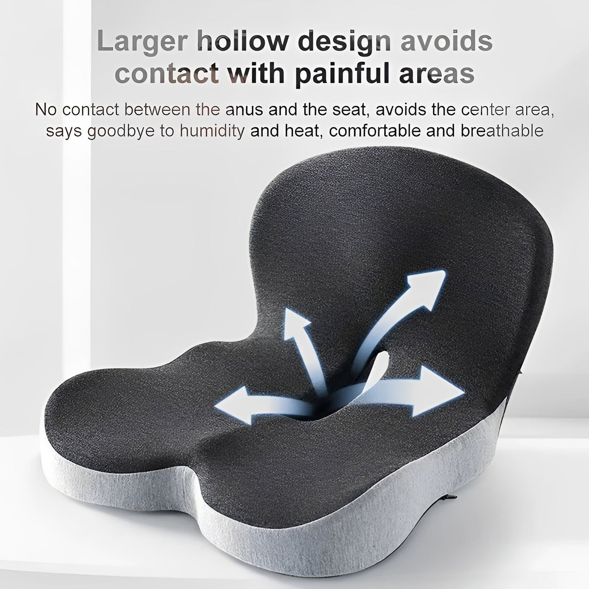 High-Density Foam Seat Back Support Wedge – L-Shaped Lower Spine Rest with Non-Slip Bottom for Office Chair, Car, Home | Thomler