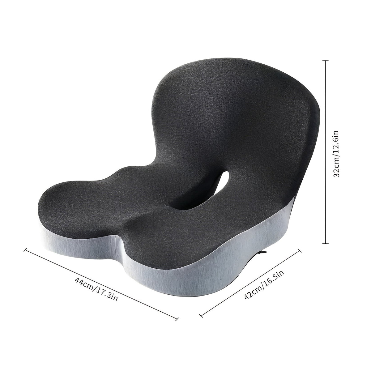 High-Density Foam Seat Back Support Wedge – L-Shaped Lower Spine Rest with Non-Slip Bottom for Office Chair, Car, Home | Thomler