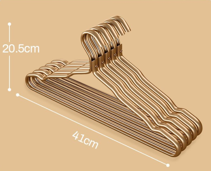 Non-Slip Aluminum Clothes Hangers Space-Saving Closet Organizer Rust-Resistant Lightweight Garment Hanger Set for Bedroom Wardrobe | Thomler