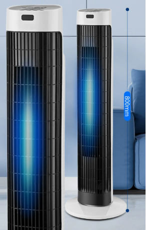 Tower Fan Bladeless Design with Remote | Quiet Oscillating Air Circulator 3-Speed Settings 12-Hour Timer LED Display | Safe Cooling for | Thomler
