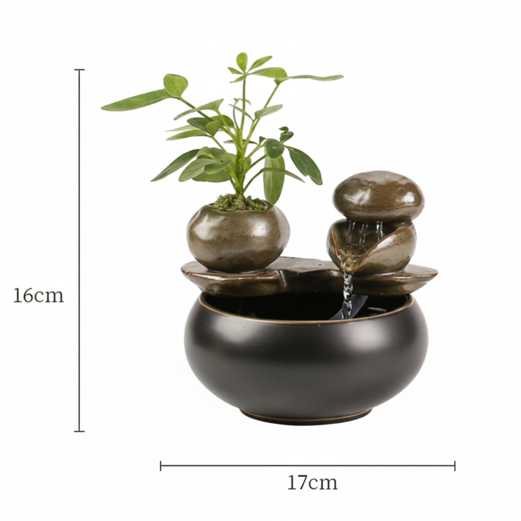 Ceramic Pet Water Fountain – Whisper-Quiet Flow Design for Cats & Small Dogs – Filter-Free Hydration Station – Easy-Clean Bowl for Indoor | Thomler