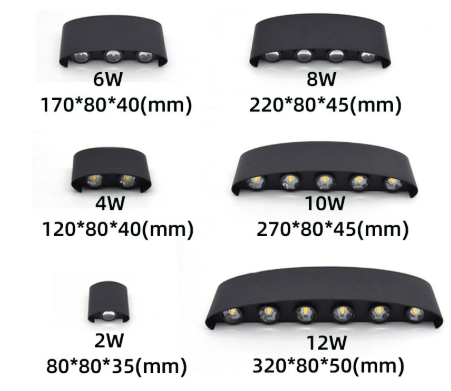 Outdoor Wall Light Aluminium LED 10 in Waterproof Garden Driveway Balcony Lighting Modern Weatherproof Fixture | Thomler