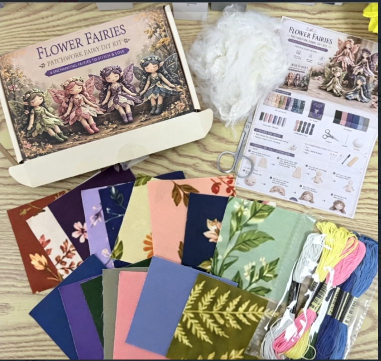 Handmade Fabric Fairy Sewing Craft Kit – 7 Whimsical Designs for Adults & Kids | Thomler