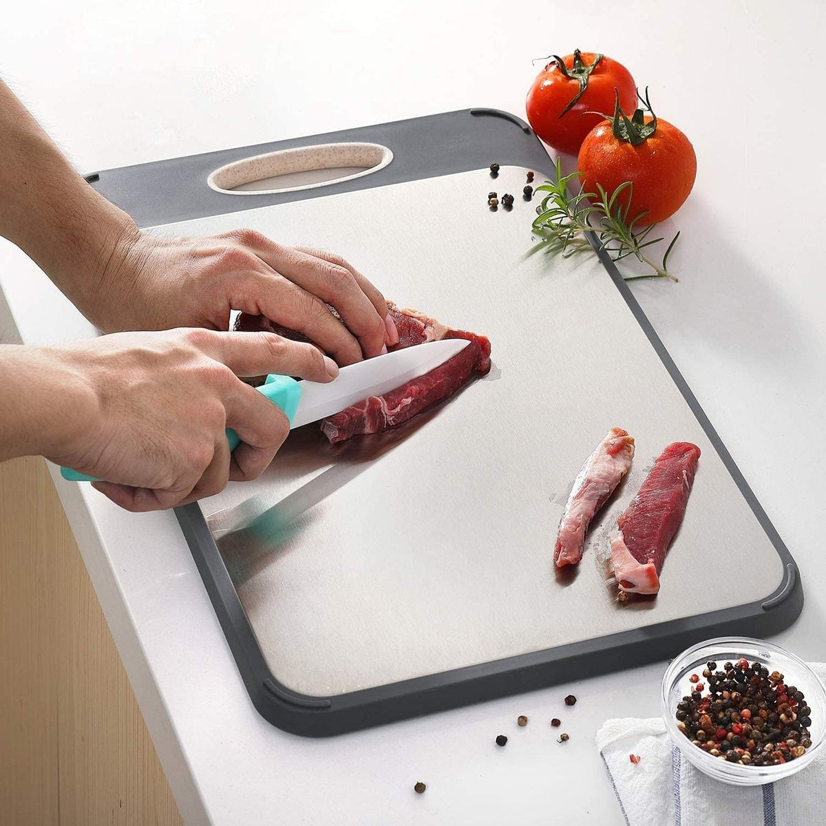Stainless Steel Cutting Board for Sanitary Food Prep & Heavy Use | Thomler