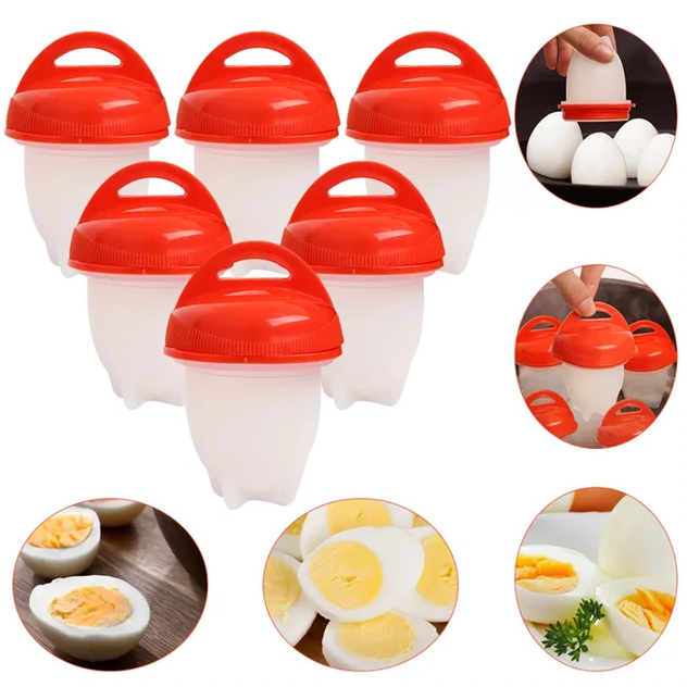 Shell-Free Silicone Egg Poacher Cups for Boiled Eggs, Poaching, Meal Prep | Food-Grade BPA-Free Kitchen Accessory | Thomler