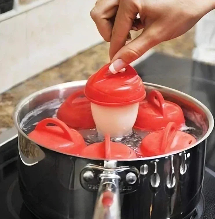 Shell-Free Silicone Egg Poacher Cups for Boiled Eggs, Poaching, Meal Prep | Food-Grade BPA-Free Kitchen Accessory | Thomler