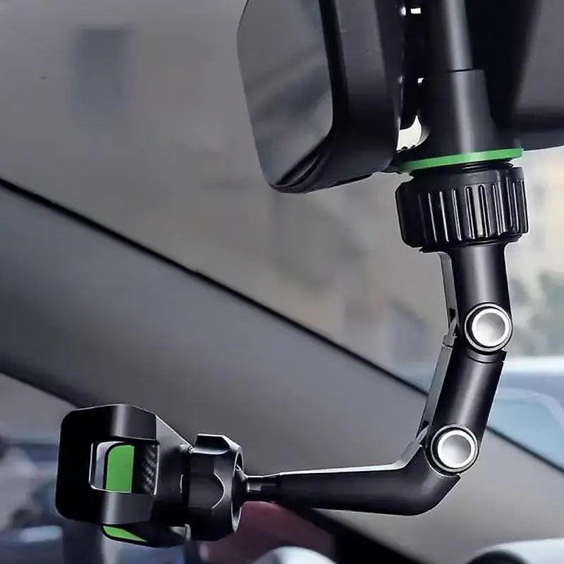 Clip-On Car Mirror Mount for Smartphone GPS Navigation Universal Adjustable Cell Phone Cradle 360° Swivel Dashboard Accessory | Thomler