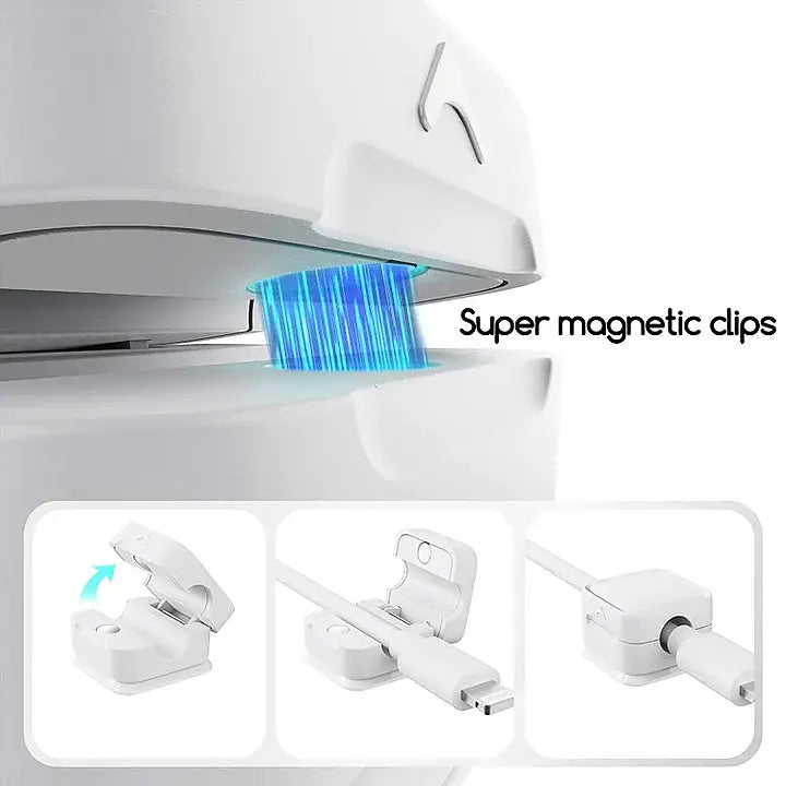 Wire Organizer Clips with Strong Magnet, 3-Pack for Desktop Cord Management, USB Cable Holder for Home Office & Desk | Thomler