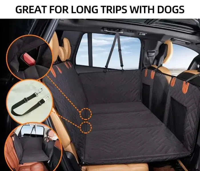 Dog Car Seat Cover Waterproof Backseat Extender Protector with Memory Foam for SUV Truck Travel Universal Fit Tear-Resistant Pet Mat | Thomler