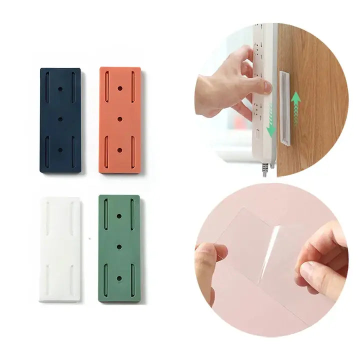 Adhesive Power Strip Holder Wall Mount Organizer Cable Management System for Router Modem Home Office 10-Pack | Thomler