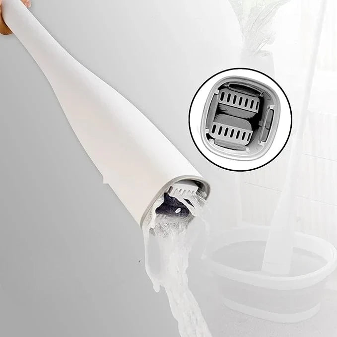 Hands-Free Squeeze Mop with Ultra-Absorbent Sponge Head for Hardwood Tile Laminate Floors Quick-Dry Microfiber Floor Mop for Kitchen Bathroo | Thomler