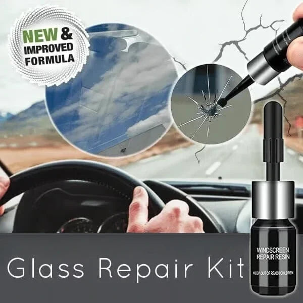 Windshield Crack Repair Kit DIY Auto Glass Chip Fix Tool for Car Window Home Clear Resin Adhesive System | Thomler