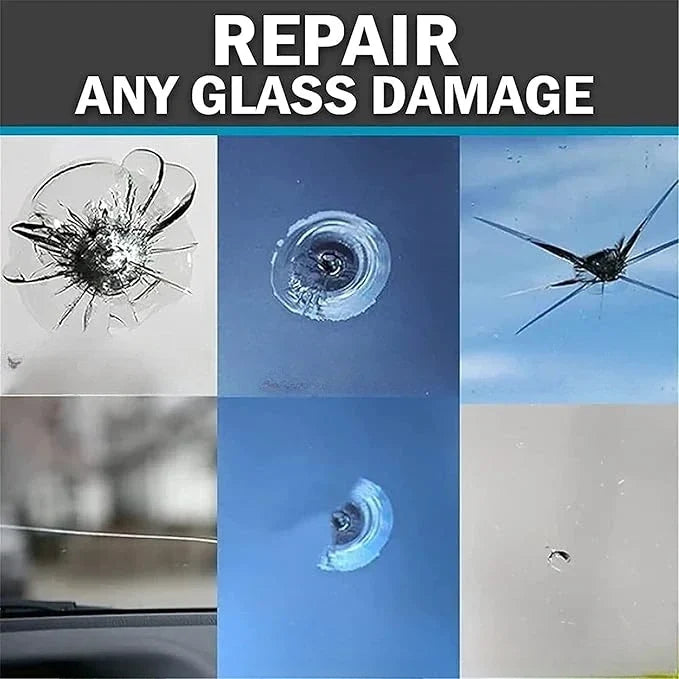 Windshield Crack Repair Kit DIY Auto Glass Chip Fix Tool for Car Window Home Clear Resin Adhesive System | Thomler