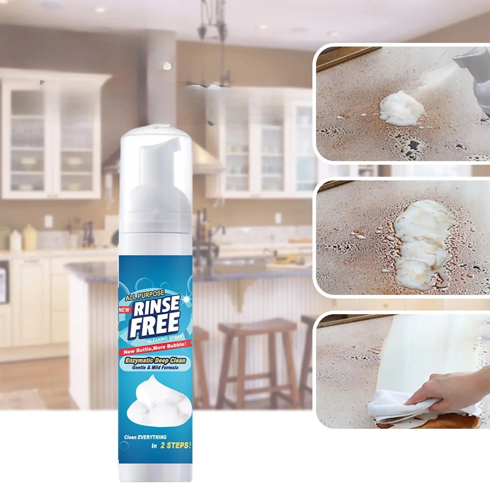 Kitchen Degreaser Spray Cleaner for Stove, Oven & Range Hood - Heavy-Duty Formula for Stainless Steel, Tile & Glass - Rinse-Free | Thomler