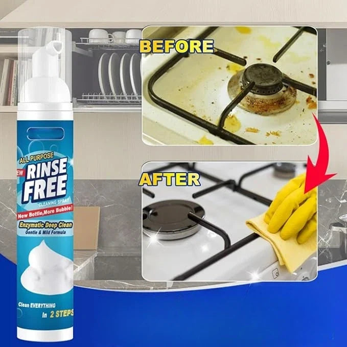 Kitchen Degreaser Spray Cleaner for Stove, Oven & Range Hood - Heavy-Duty Formula for Stainless Steel, Tile & Glass - Rinse-Free | Thomler