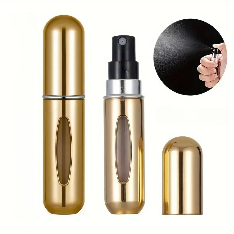 Travel Fragrance Atomizer Bottle with Easy Refill System for Purse or Gym Bag – Leak-Proof 8mL Scent Holder for Daily Touch-Ups and On-the-G | Thomler
