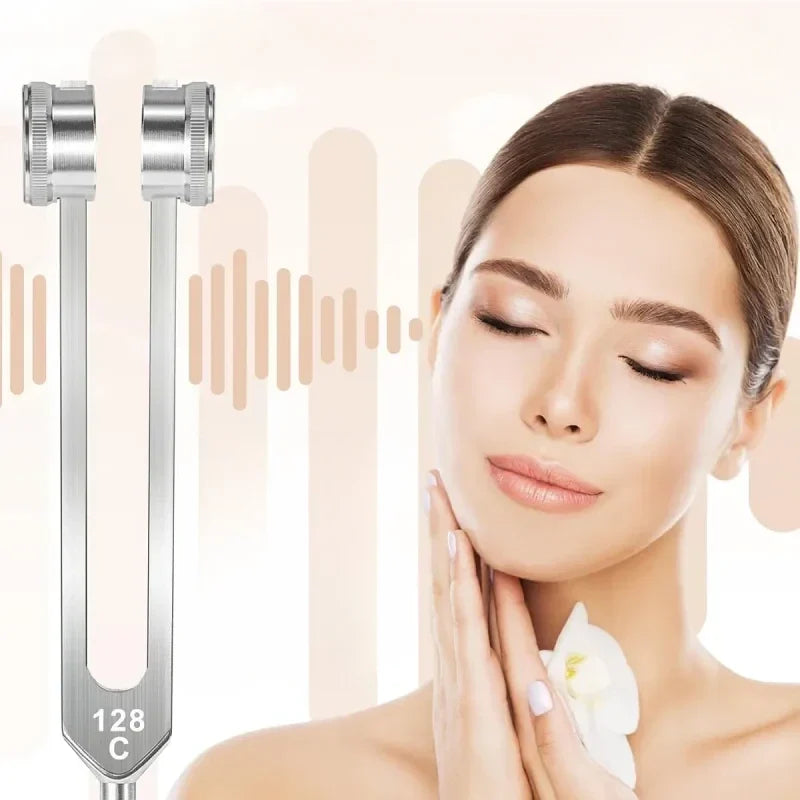 128Hz Tuning Fork for Stress Relief, Meditation, and Muscle Relaxation | Precision Sound Healing Tool for Mind and Body | Thomler